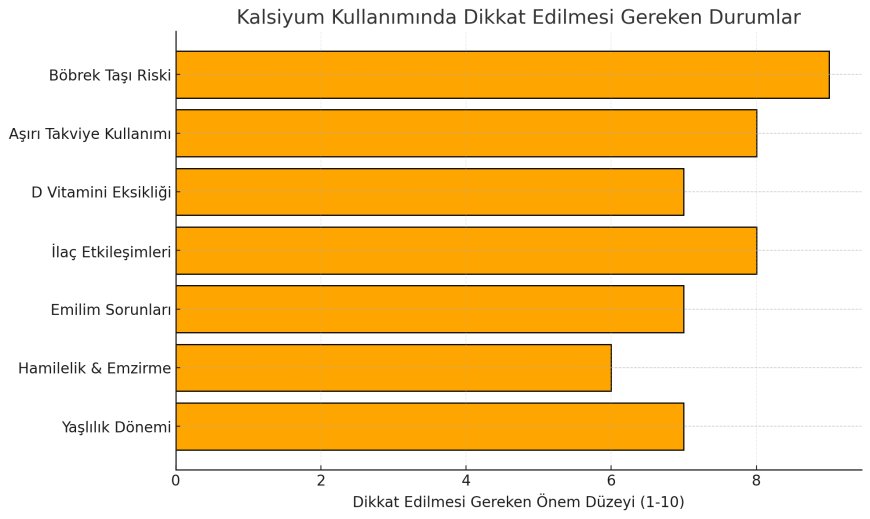 Kalsiyum Takviyesi Kullanımında Dikkat Edilmesi Gerekenler